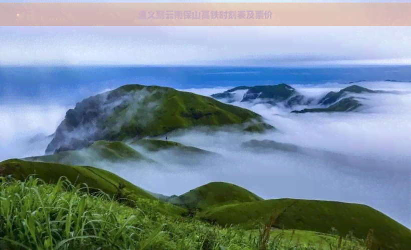 遵义到云南保山高铁时刻表及票价