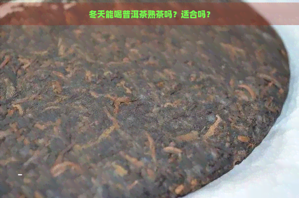 冬天能喝普洱茶熟茶吗？适合吗？