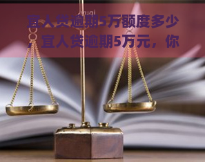 宜人贷逾期5万额度多少，宜人贷逾期5万元，你的额度还有多少？