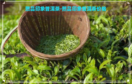 熙品印象普洱茶-熙品印象普洱茶价格