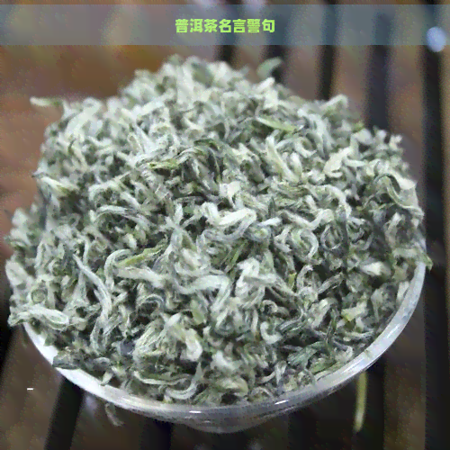 普洱茶名言警句