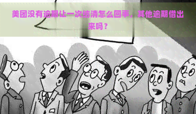 美团没有逾期让一次结清怎么回事，其他逾期借出来吗？