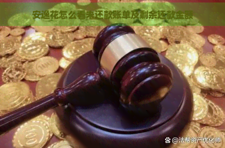 安逸花怎么看未还款账单及剩余还款金额