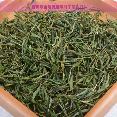 普洱茶全是碎渣没叶子怎么办？