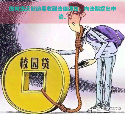 微粒贷还款逾期收到法律通知，向法院提出申请。