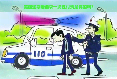 美团逾期后要求一次性付清是真的吗？