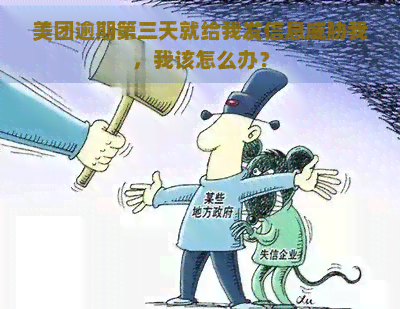 美团逾期第三天就给我发信息我，我该怎么办？