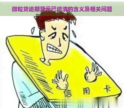 微粒贷逾期显示已结清的含义及相关问题