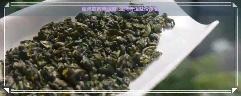 海湾陈韵普洱茶-海湾普洱茶价格表