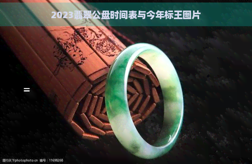 2023翡翠公盘时间表与今年标王图片