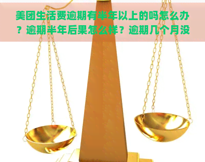 美团生活费逾期有半年以上的吗怎么办？逾期半年后果怎么样？逾期几个月没还怎么办？逾期后是否需全额还款？逾期有宽限期吗？