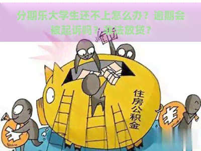 大学生还不上怎么办？逾期会被起诉吗？非法放贷？