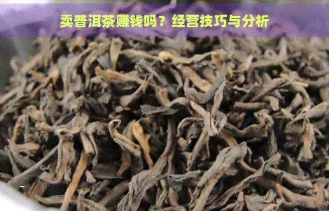 卖普洱茶赚钱吗？经营技巧与分析