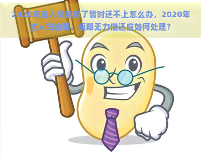 2020年宜人贷逾期了暂时还不上怎么办，2020年宜人贷逾期，短期无力偿还应如何处理？