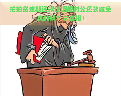 逾期还款说调解对公还款减免真的吗？求真相！