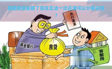 美团借款逾期了现在无法一次还清可以分期还吗？