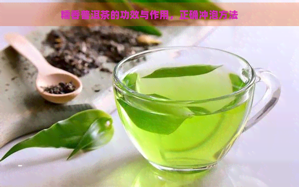 糯香普洱茶的功效与作用，正确冲泡方法