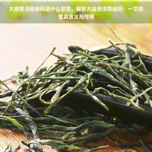 大益普洱茶编码是什么意思，解密大益普洱茶编码：一文读懂其含义与作用