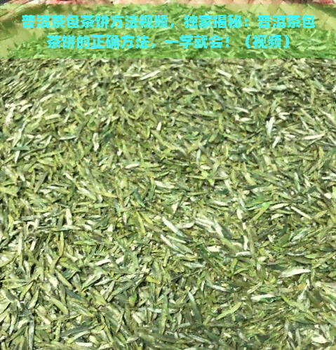 普洱茶包茶饼方法视频，独家揭秘：普洱茶包茶饼的正确方法，一学就会！（视频）