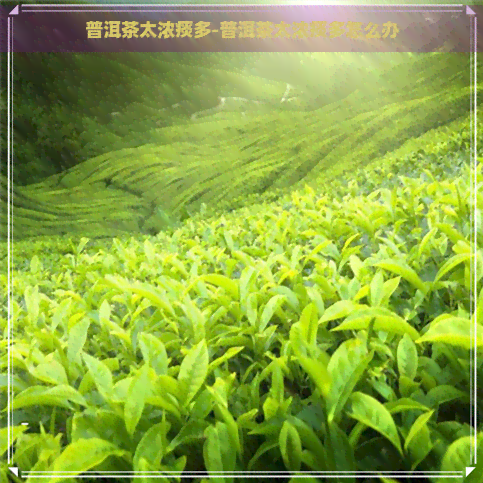 普洱茶太浓痰多-普洱茶太浓痰多怎么办