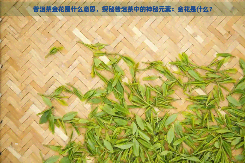 普洱茶金花是什么意思，探秘普洱茶中的神秘元素：金花是什么？